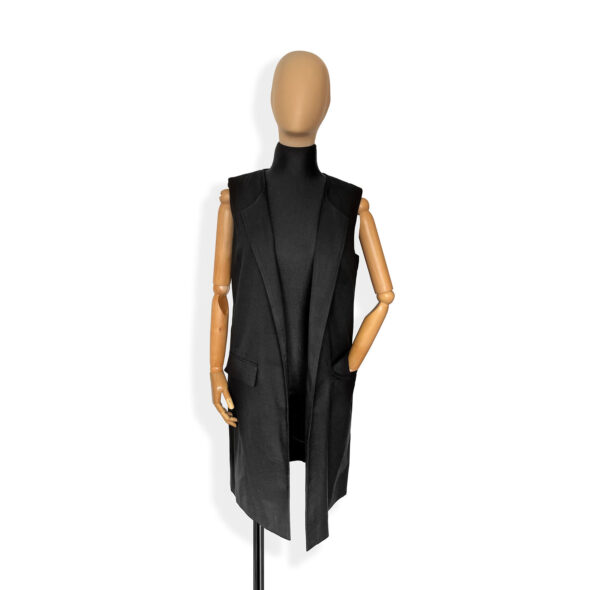 Chaleco negro largo - Image 3