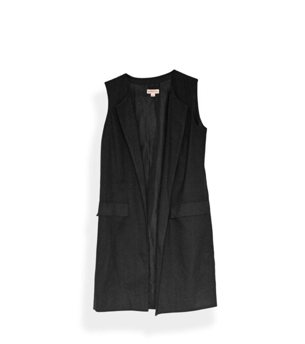CHALECO NEGRO CON SOLAPA