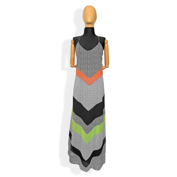 Vestido largo bloques de color - Image 2