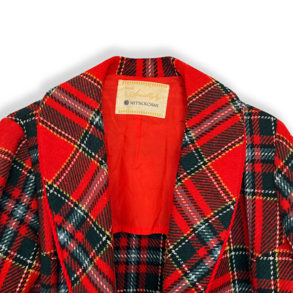 Abrigo liviano rojo tartán - Image 3