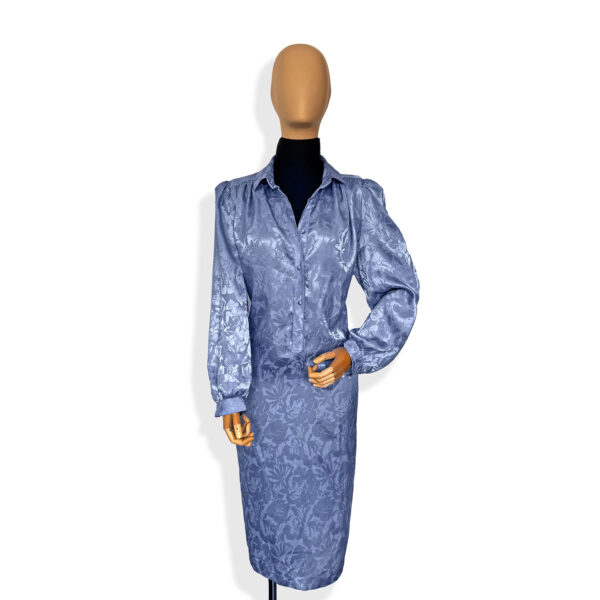 Vestido satinado azul - Image 3